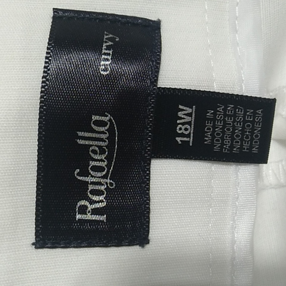 SALE! NWT Rafaella Curvy Straight Leg White Sportswear Pants Sz.18W (BX43) - Picture 11 of 15